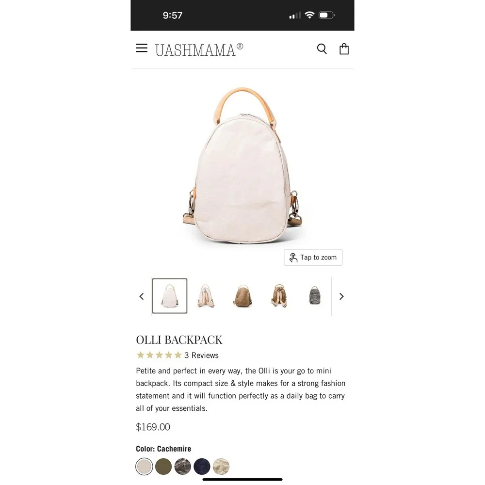 Uashmama Olli‎ Backpack In Cachemire